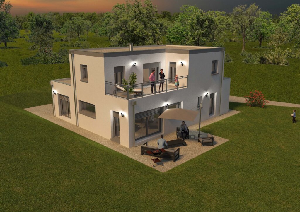 Maison toit terrasse accessible