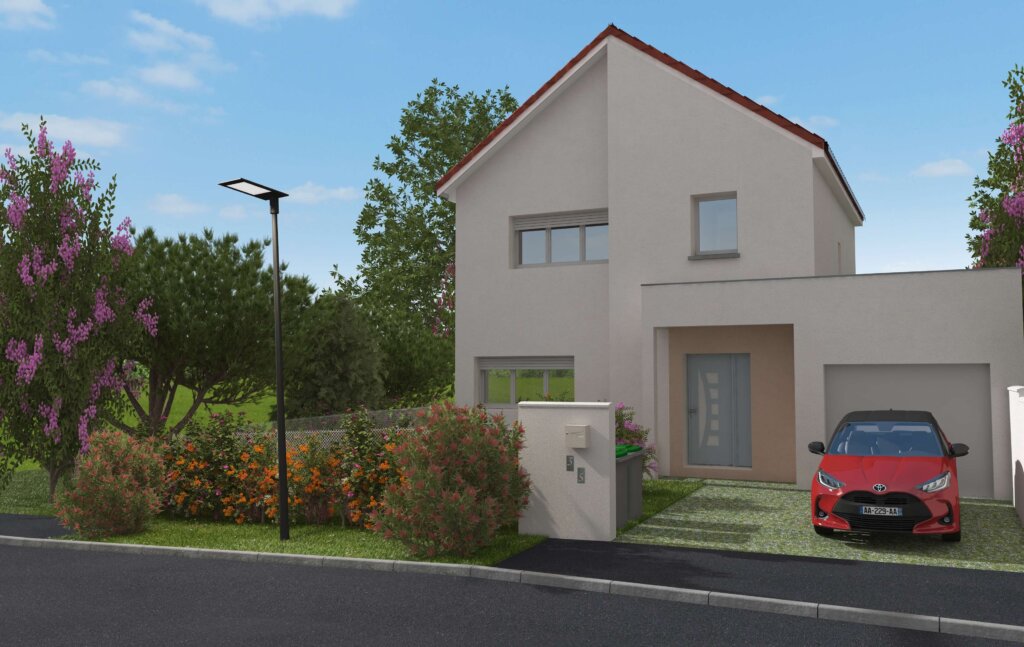 Construction maison neuve toit terrasse moderne