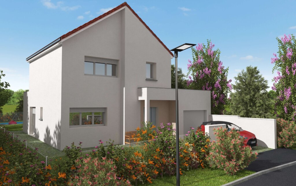 Maison moderne construction modèle