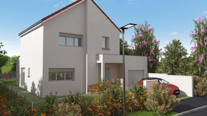 Maison moderne construction modèle