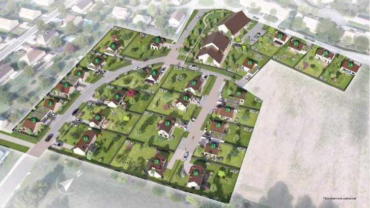 Terrain constructible à Champvans, dans le lotissement « Jardins Fontaine »