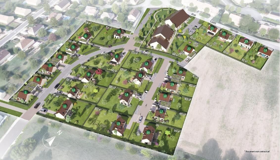 Terrain constructible à Champvans, dans le lotissement « Jardins Fontaine »
